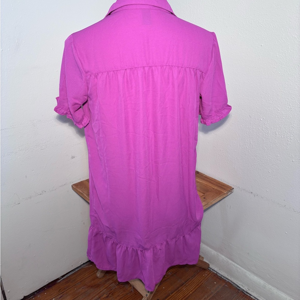 Valija Button Front Chiffon Ruffle Dress - Picture 4 of 7